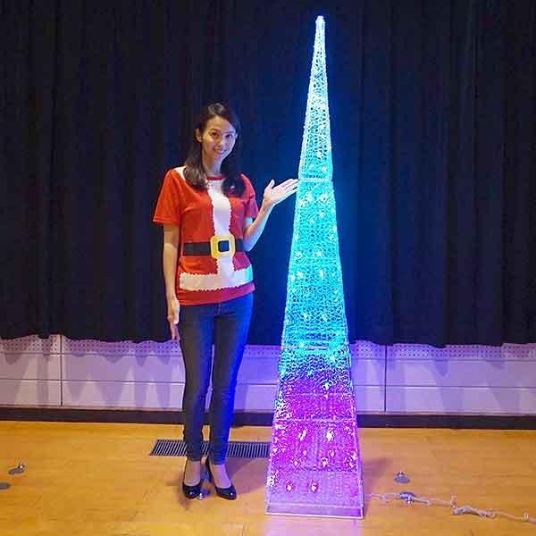 クリスマス装飾　イルミネーション　LEDクリスタルツリー　210cm（ブルーグラデーション）　[大型商品160cm以上]｜e-christmas｜02