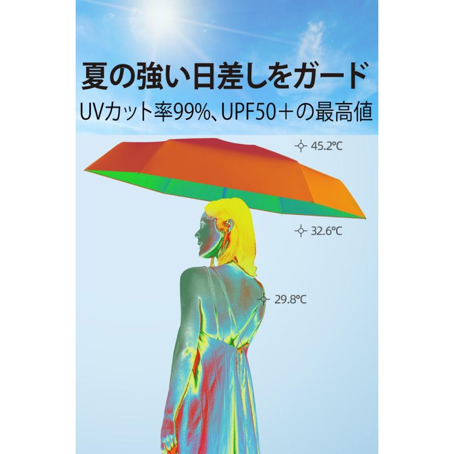 折りたたみ傘 晴雨兼用 軽量 UVカット100％ 遮光 ポータブル パープル