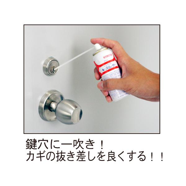 鍵穴 潤滑剤 スプレー キースムーサー 90ml カギクリーナー シリンダー 