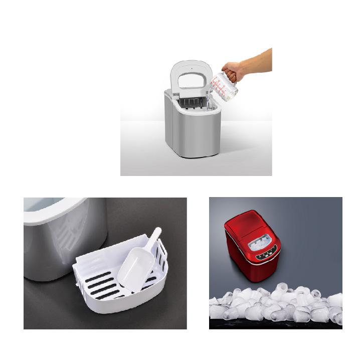 定番，限定SALE 製氷機 高速 自動 高速製氷機 レッド キューブ型 氷