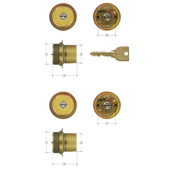 MIWA 美和ロック U9シリンダー LIXタイプ TE0MCY-465 LIX TE0 2個同一セット
