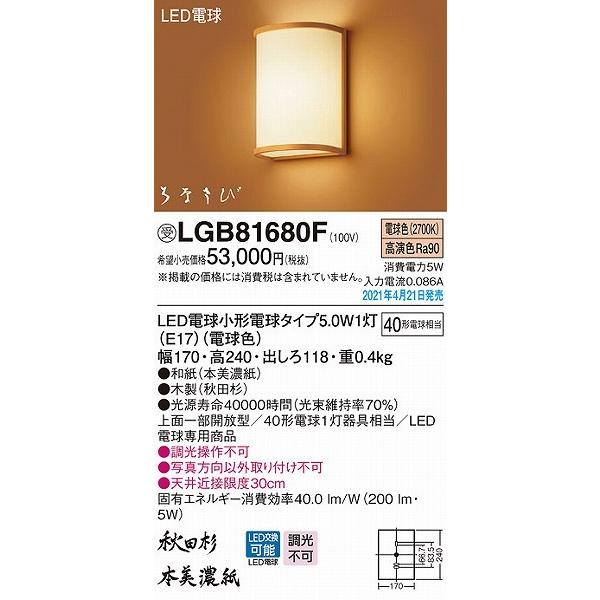 Panasonic（パナソニック） はなさび 和風ブラケットライト 秋田杉 LED