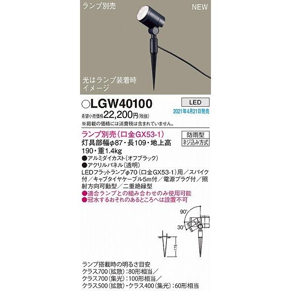 Panasonic（パナソニック） 屋外用スポットライト ブラック ランプ別売