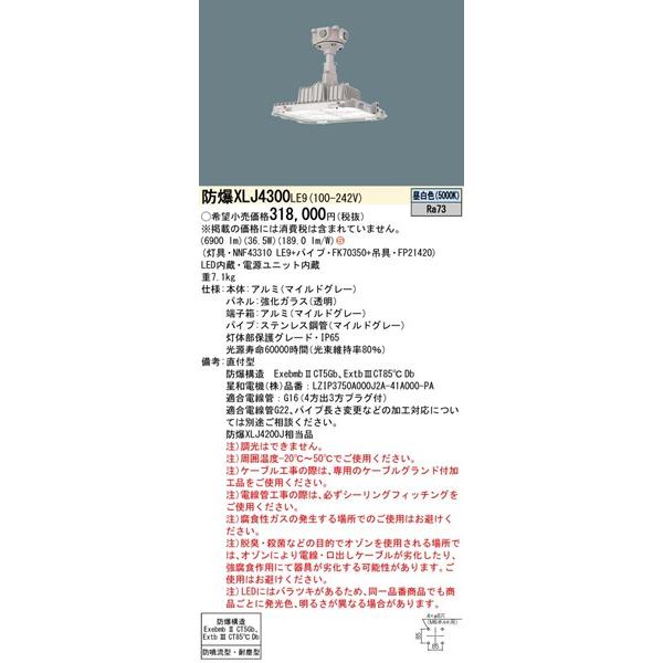 Panasonic（パナソニック） 直付形 防爆型スクエアベースライト グレー