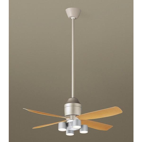 パナソニック シーリングファン(照明器具付) シルバー ポール長900 拡散 LED(電球色) XS72128