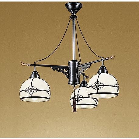 ODELIC オーデリック 和風シャンデリア 3灯 LED（電球色