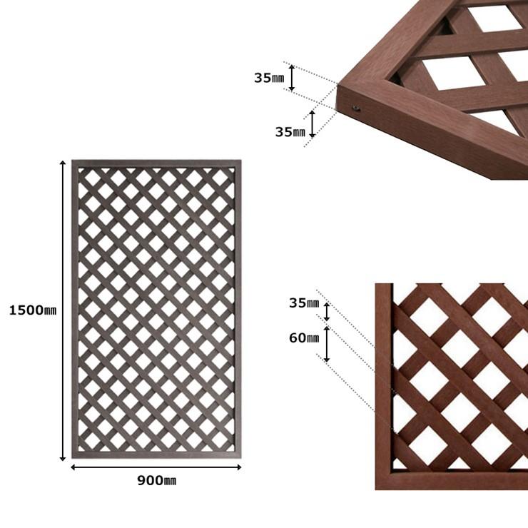 (メーカー直送) 人工木ラティスフェンス 1500×900mm ベージュ 4枚セット 旭興進 目隠し 柵 仕切り 庭 DIY 4524804100316｜e-connect｜05