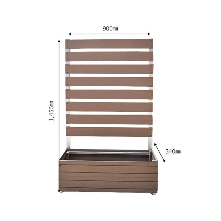 (メーカー直送) 一体型スタイリッシュフェンス 1500×900mm プランターセット フラット 旭興進 人工木 4524804110858｜e-connect｜06