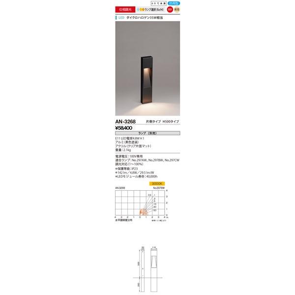 AN-3268 山田照明 薄型ガーデンライト 片側タイプ LED（電球色）｜e-connect｜02