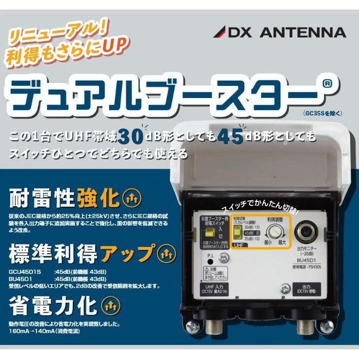 DXアンテナ (在庫有 即納) BU45D1 DXアンテナ UHFブースター(35dB/45dB