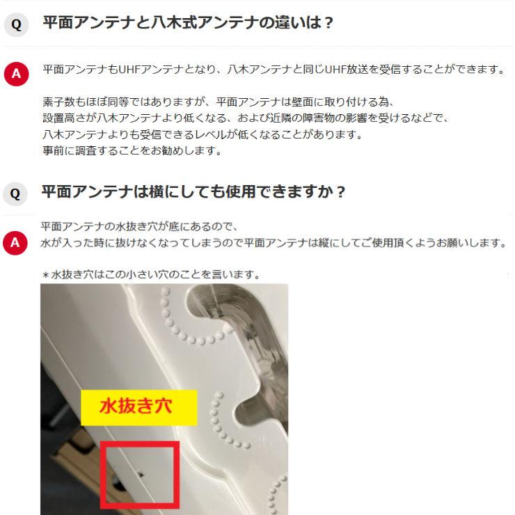 DXアンテナ (在庫有 即納) UAH201(W) 地デジ UHF平面アンテナ 20素子