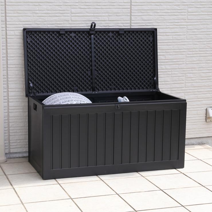 メーカー直送) 収納ボックスベンチ ブラック 270L NT7272 (38286) 不二