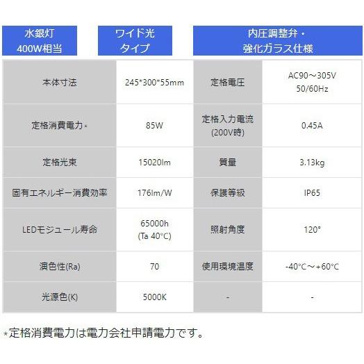FH-255s-80W-5000K ダイトク 屋外用投光器 屋外 防水 LED 内圧 FH-255s-80W-5000K ダイトク 屋外用投光器 屋外 防水 LED 内圧