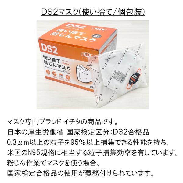 DS2 マスク 使い捨て 防じんマスク YQD95JP 20枚入 個包装 粉塵 防塵