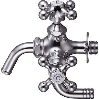 JF12YV-13 三栄水栓 万能二口横水栓 SANEI