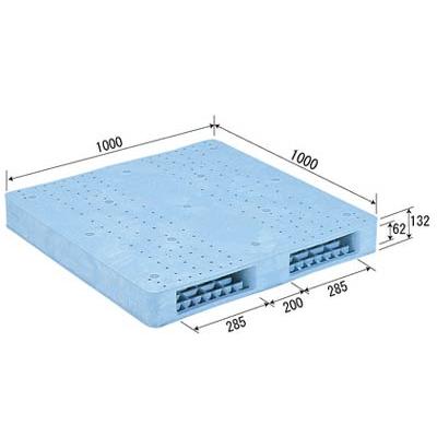 (メーカー直送) 法人様限定 R2-1010F サンコー プラスチックパレット 三甲 ライトブルー （プラパレ）