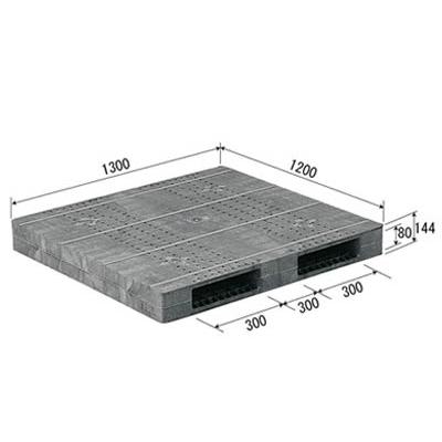 (メーカー直送) (法人限定・個人宅配送不可) R2-1213F サンコー プラスチックパレット 三甲 グレー （プラパレ）