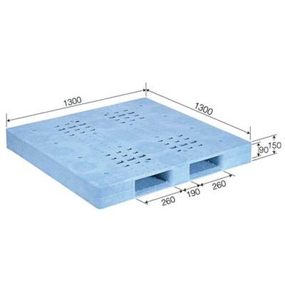 (メーカー直送) 法人様限定 D-1313F サンコー プラスチックパレット 三甲 ライトブルー （プラパレ）