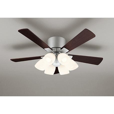 WF419PR オーデリック シーリングファン チェリー/エボニー 6灯 LED 電球色＋昼白色 調光 〜8畳