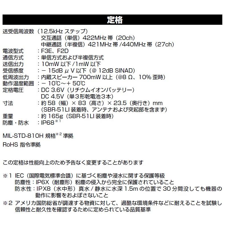 SRD580PKG(SRD-580PKG)登録局 2W デジタル97ch 上空用チャンネル15ch実装 YAESUコネクトlite 八重洲無線 |  | 04