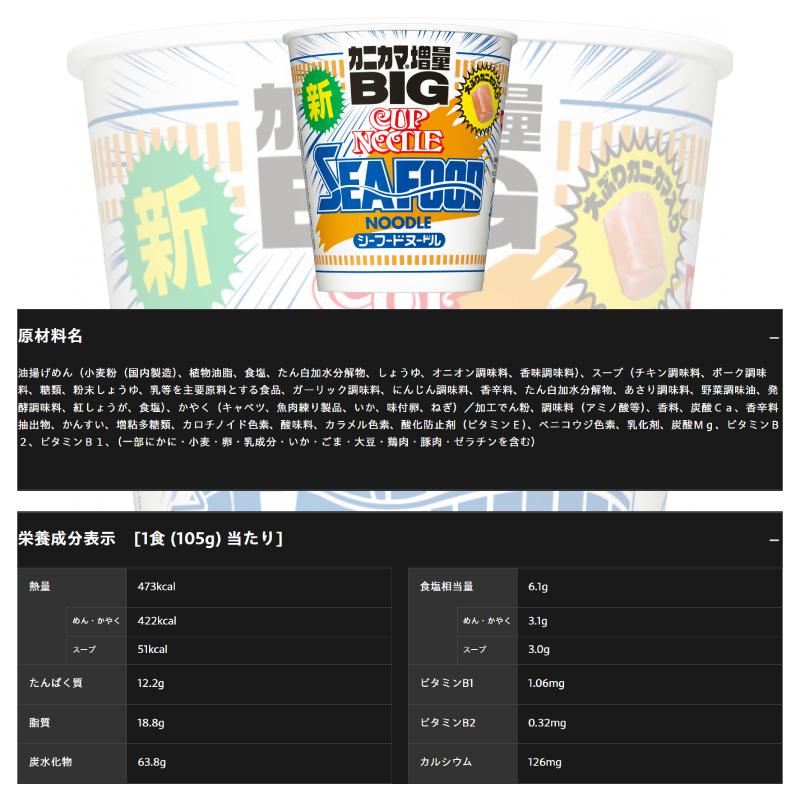 カップヌードル 日清 BIG（ビッグ） 4種各3個セット （計12個） 大盛