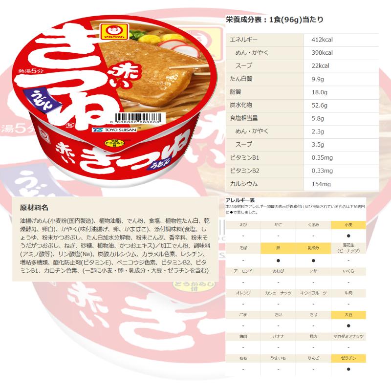 マルちゃん 赤いきつね(96g)・緑のたぬき(101g) 東向け 組み合わせ