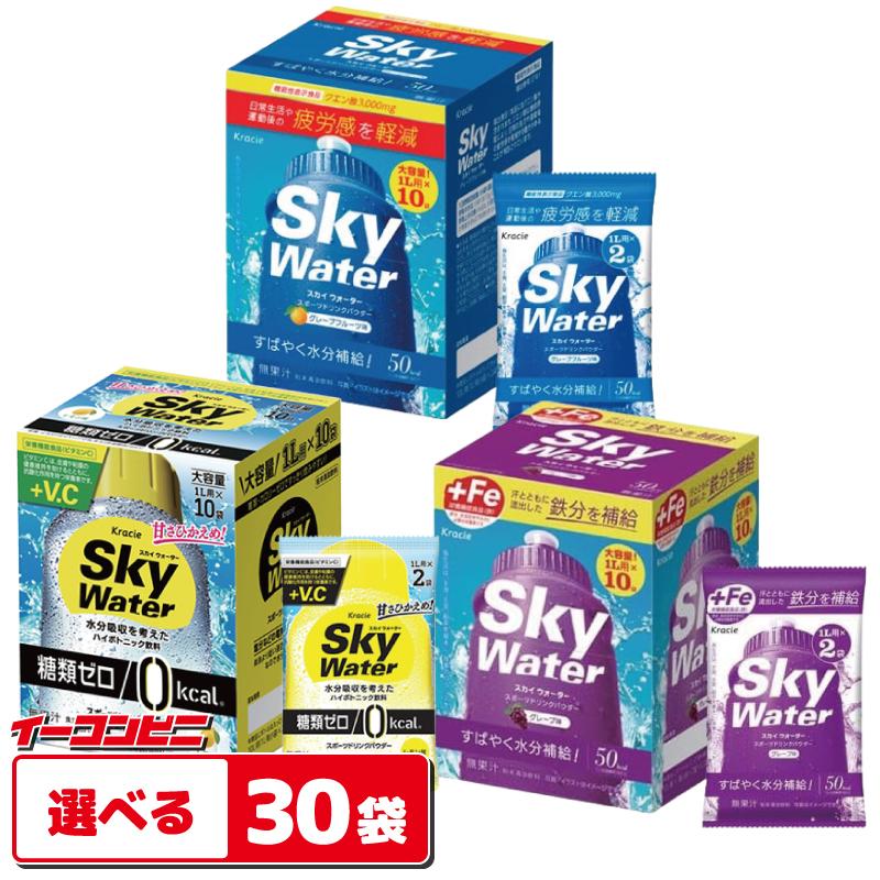 スカイウォーター クラシエ 粉末ドリンク 組み合わせ選べる6箱（計30袋