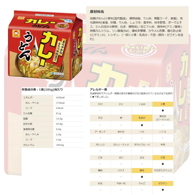マルちゃん正麺 マルちゃん正麺／カレーうどん 袋めん 5食パック