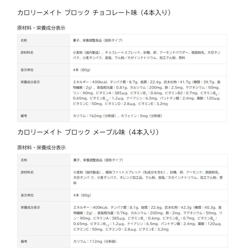 送料無料 大塚製薬 カロリーメイト チョコレート ブロック4本入り 60