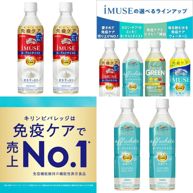 キリン iMUSE (イミューズ) 500ml 4種各6本セット (計24本) ペット