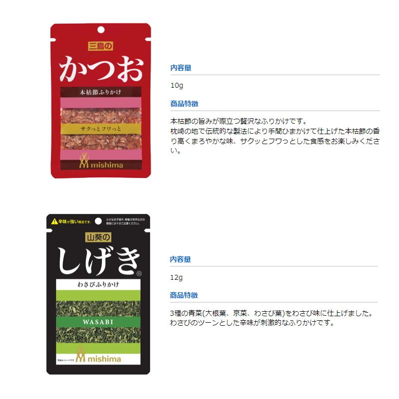 三島食品 ゆかり シリーズ 10種類セット ゆかり／うめこ／ひろし