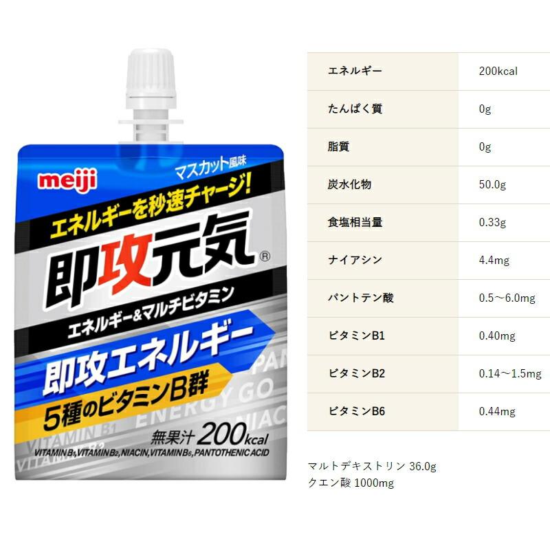明治 即攻元気ゼリー 180g パウチ 組み合わせ選べる24個　即効元気／速攻元気　 | 明治 | 02