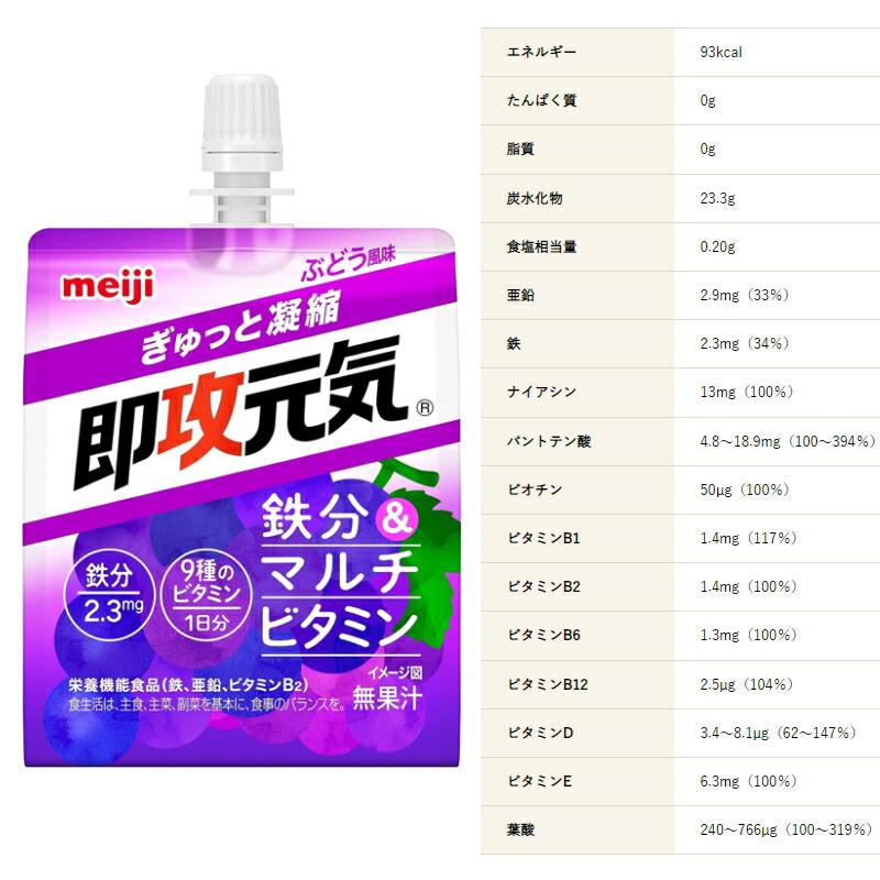 明治（meiji） 即攻元気ゼリー 180g パウチ 組み合わせ選べる24個 即効