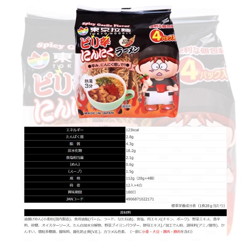 東京拉麺 ミニサイズ味付めん4食入 4種各3パックセット（計48食分