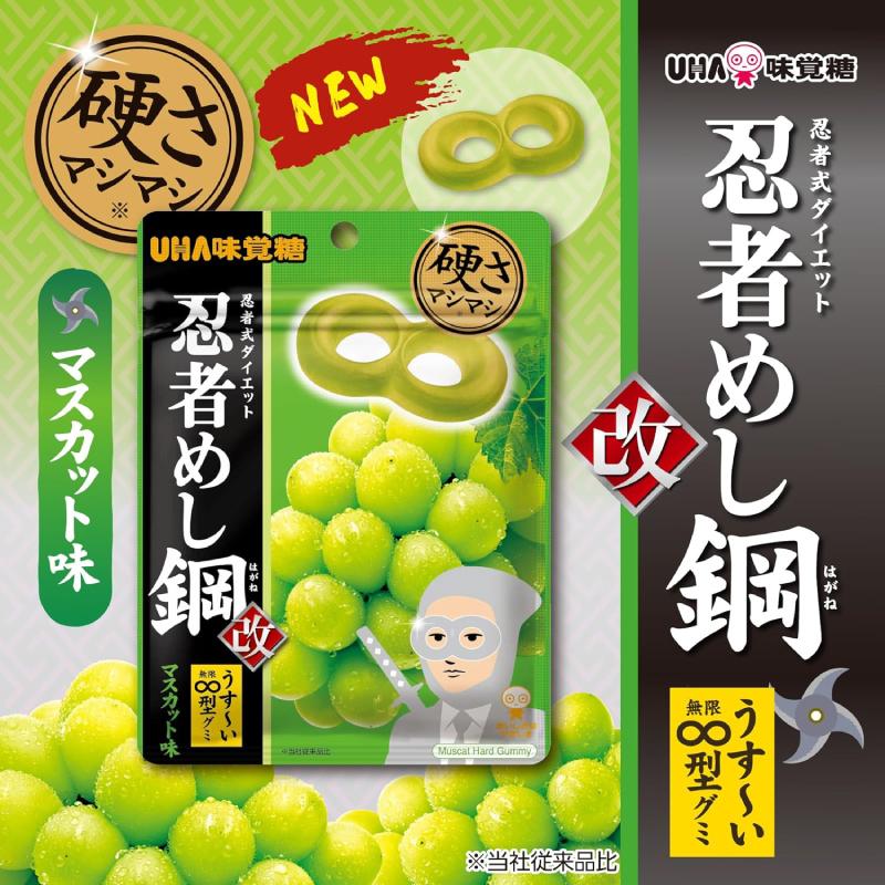 忍者めし UHA味覚糖 鋼 45g 2種各5袋セット（計10袋） 【グレープ味
