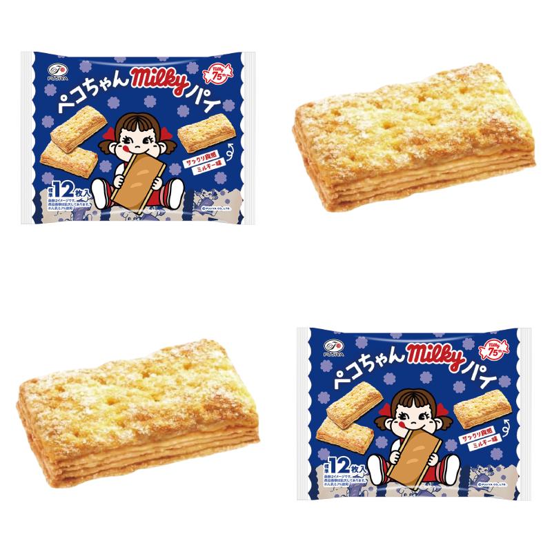 不二家 ペコちゃんミルキードーナツ／ミルキーパイ 12〜14枚入 3種各3袋セット（計9袋） 【クッキー／塩キャラメル／ミルキーパイ】 個包装 | 不二家 | 01