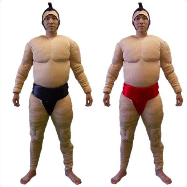 セットでお得　相撲スーツ　ちょんまげキャップ付　黒と赤のセット 仮装、変装 MY1542760849(14850円)