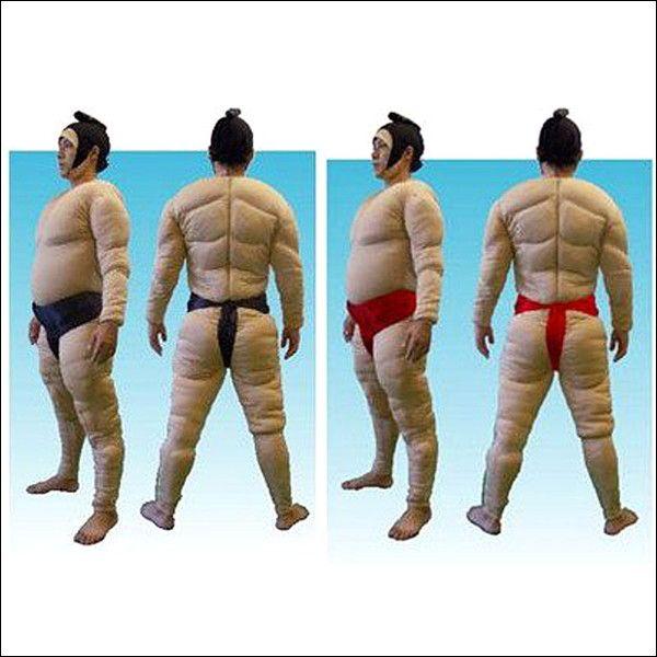 セットでお得　相撲スーツ　ちょんまげキャップ付　黒と赤のセット 仮装、変装 MY1542760849(14850円)