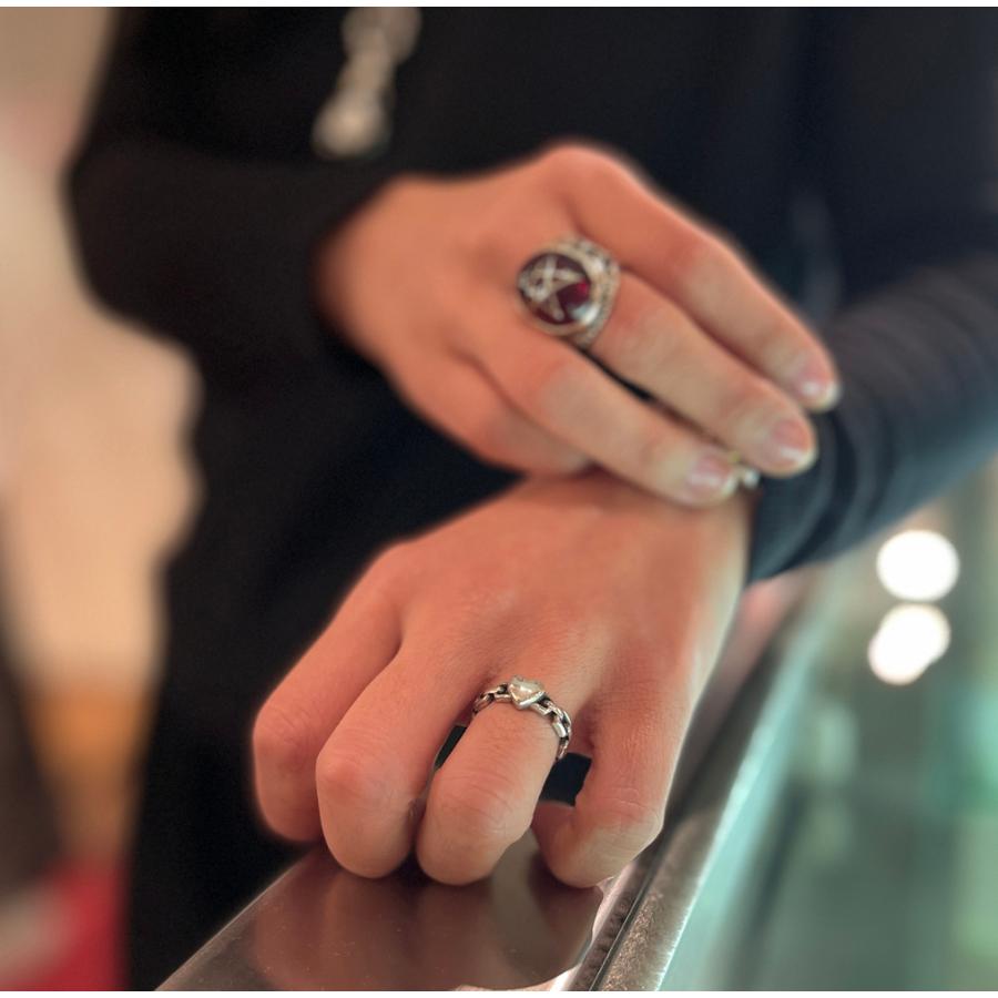 ALEX STREETER（アレックスストリーター） ハートチェーンリング Heart
