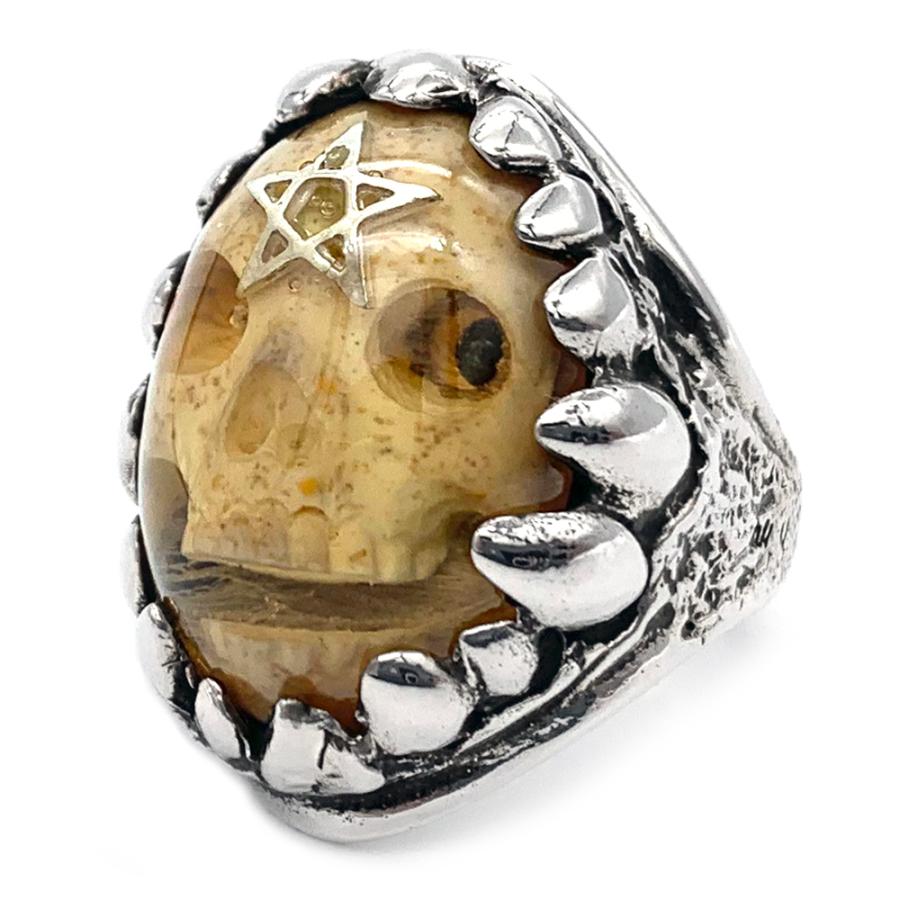 100％本物 Dragon ドラゴントゥーススカルリング Streeter Alex アレックスストリーター Tooth Ring Skull