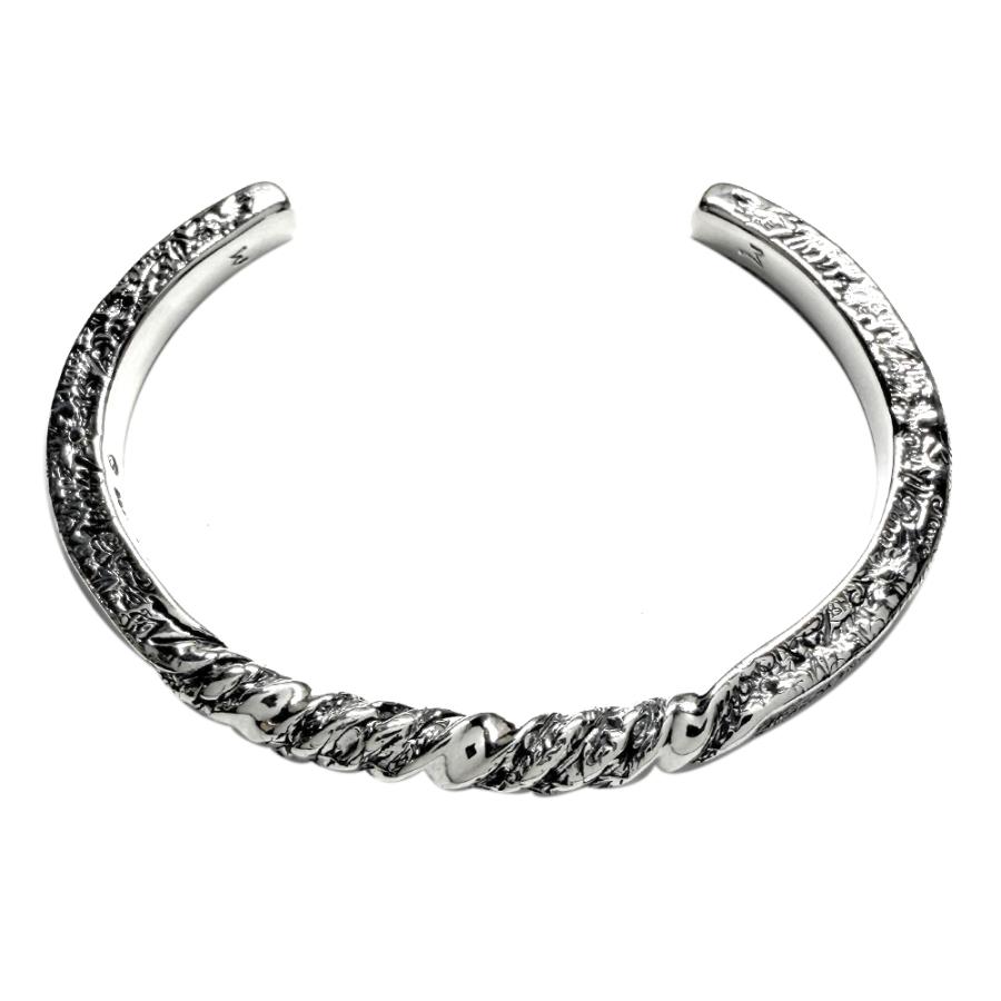 ビルウォールレザー Bill Wall Leather グラフィティ スクエア ツイスト バングル 5ミリ GRAFFITI SQUARE TWIST BANGLE 5mm WIDEの画像