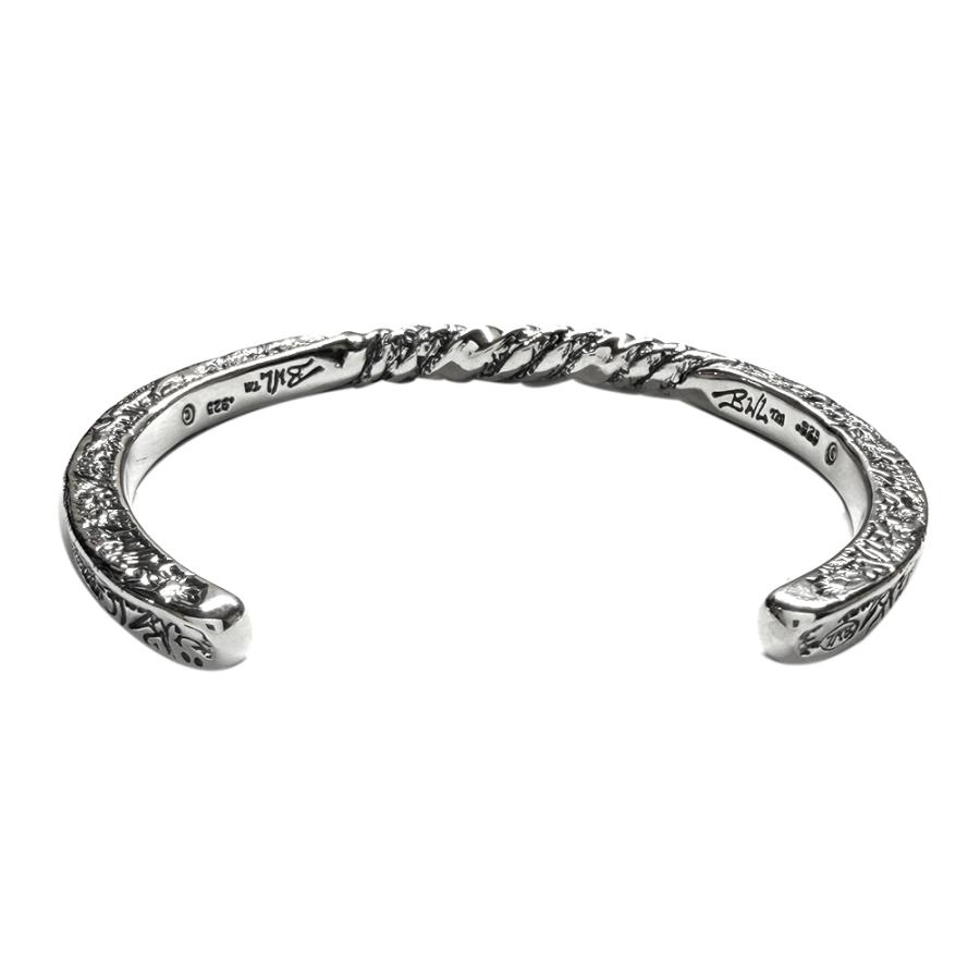 ビルウォールレザー Bill Wall Leather グラフィティ スクエア ツイスト バングル 5ミリ GRAFFITI SQUARE TWIST BANGLE 5mm WIDEの画像