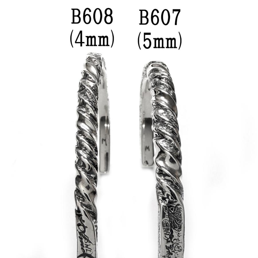 ビルウォールレザー Bill Wall Leather グラフィティ スクエア ツイスト バングル 5ミリ GRAFFITI SQUARE TWIST BANGLE 5mm WIDEの画像