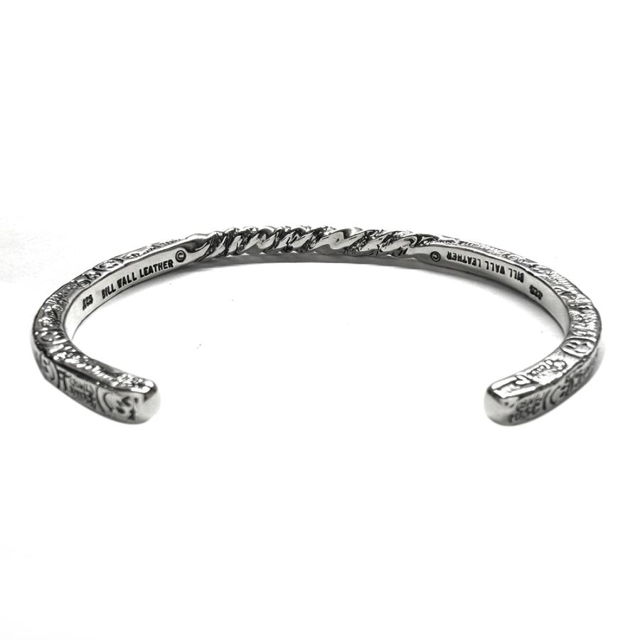 ビルウォールレザー Bill Wall Leather グラフィティ スクエア ツイスト バングル  GRAFFITI SQUARE TWIST BANGLE THIN 4mmの画像