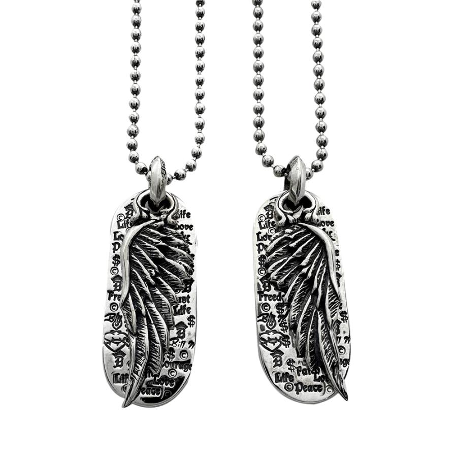 ビルウォールレザー Bill Wall Leather オーバルグラッフィティｗレフトウイング OvalGraffiti w LeftWing 3mm Ballchain_2