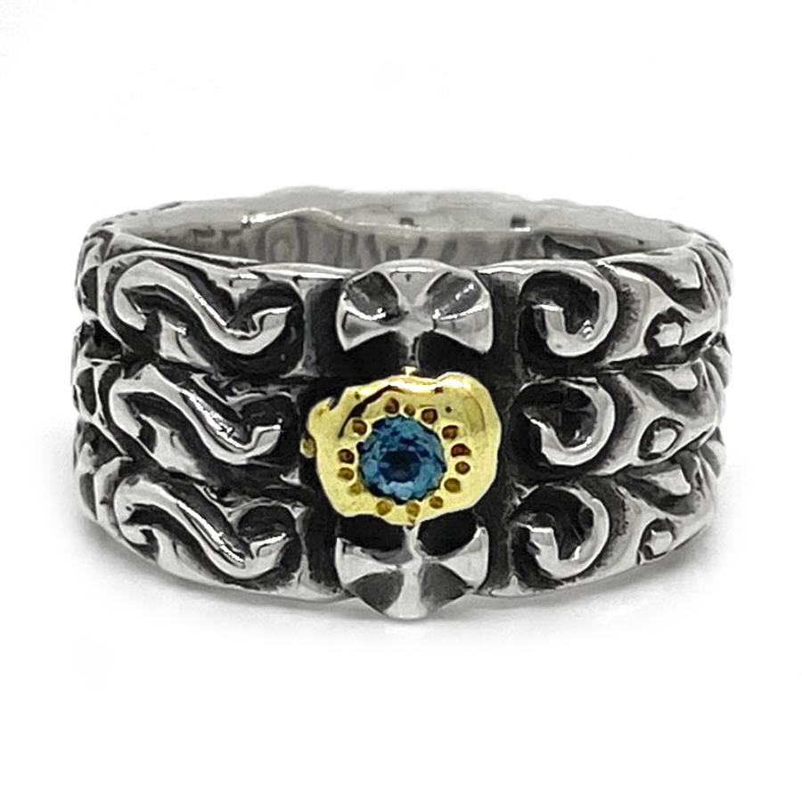 ビルウォールレザー Bill Wall Leather トリプルシンクロスリング Triple Shin Cross Ring Stone  :bwr217tsp-01:CREAM - 通販 - Yahoo!ショッピング
