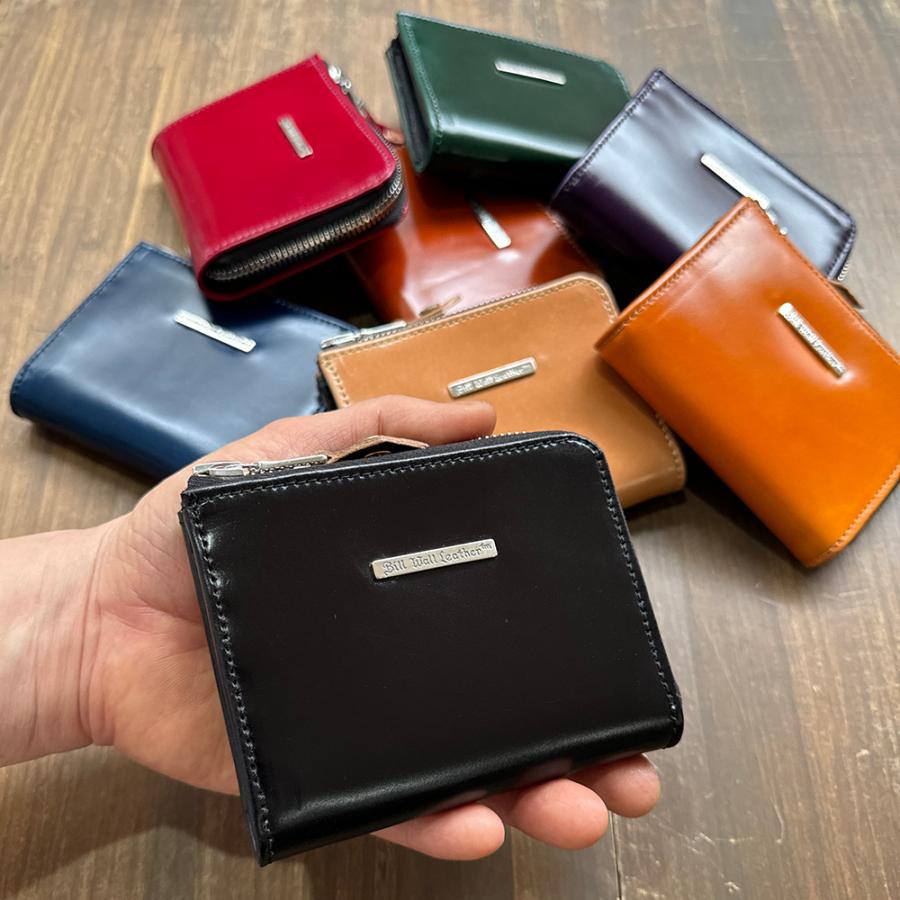 ビルウォールレザー Bill Wall Leather クリームスモールジップウォレット コードバン CREAM Small Zip Wallet Cordovan｜e-cream｜06