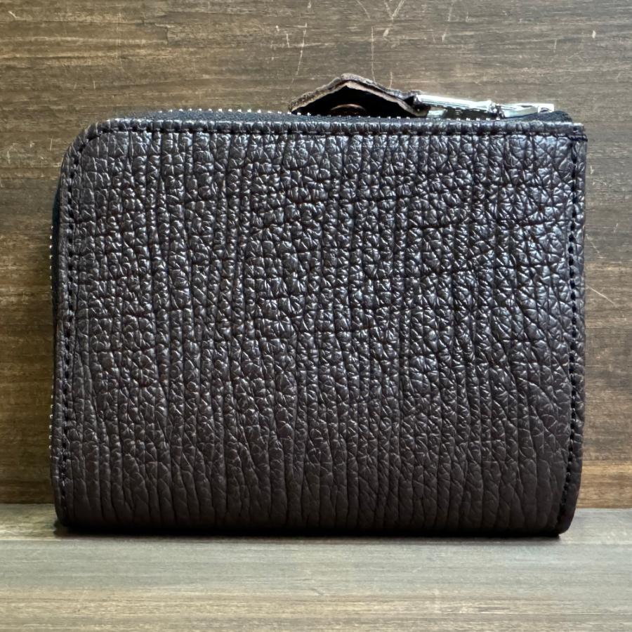 ビルウォールレザー Bill Wall Leather クリームスモールジップウォレット シャーク CREAM Small Zip Wallet Sharkの画像