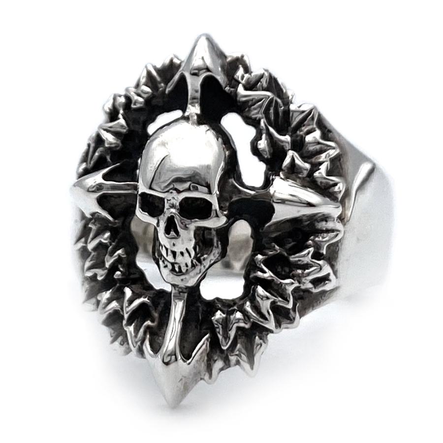 CRAZY PIG（クレイジーピッグ） スカルリースリング Skull Wreath Ring