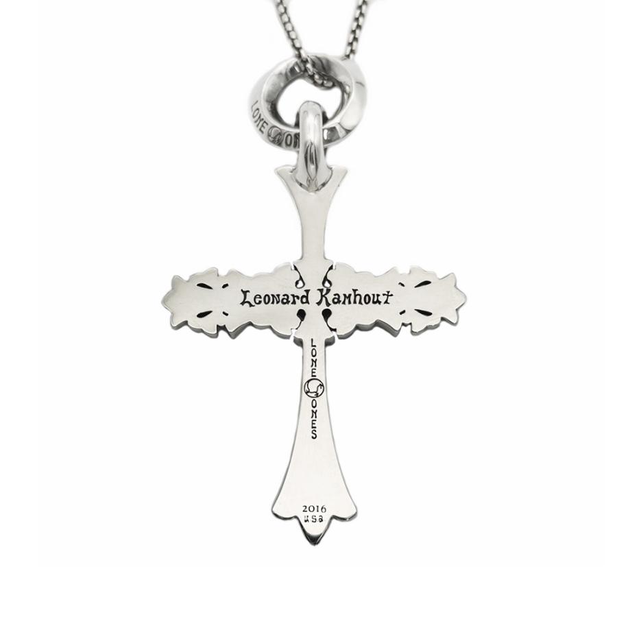 ロンワンズ Lone Ones クロムクロスミディアムペンダント Chrome Cross Medium Pendant w Id Ringの画像